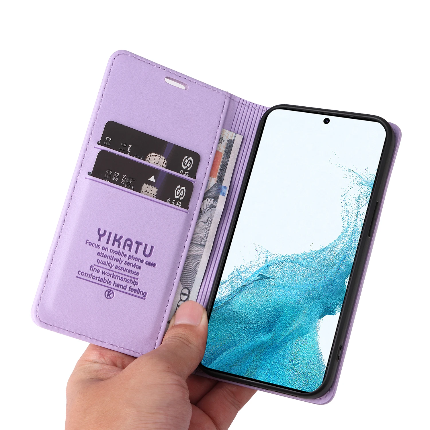 حافظة لهاتف سامسونج جالاكسي A 42 43 51 53 54 72 73 81 91 حافظة هاتف مغناطيسية فاخرة لتخزين البطاقات والمال #5