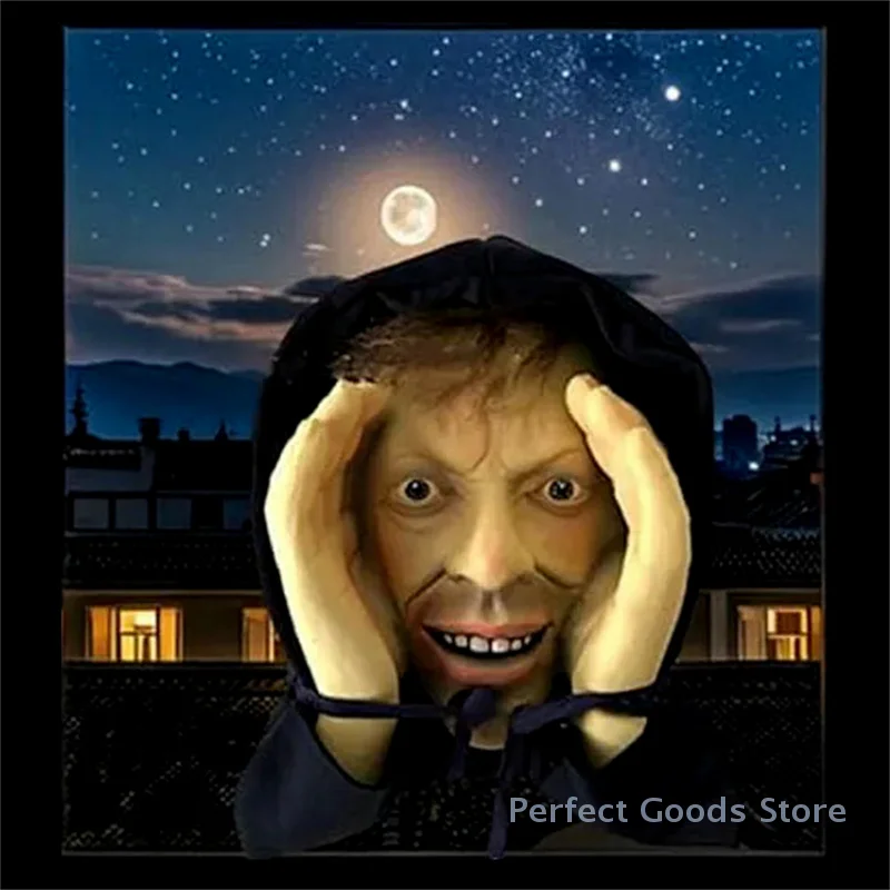 Scary Peeper Freak Halloween-Dekoration, gruseliger Peeper-Fensterstreich, Fensteraufkleber für den Innen- und Außenbereich für gruselige Hauspartys