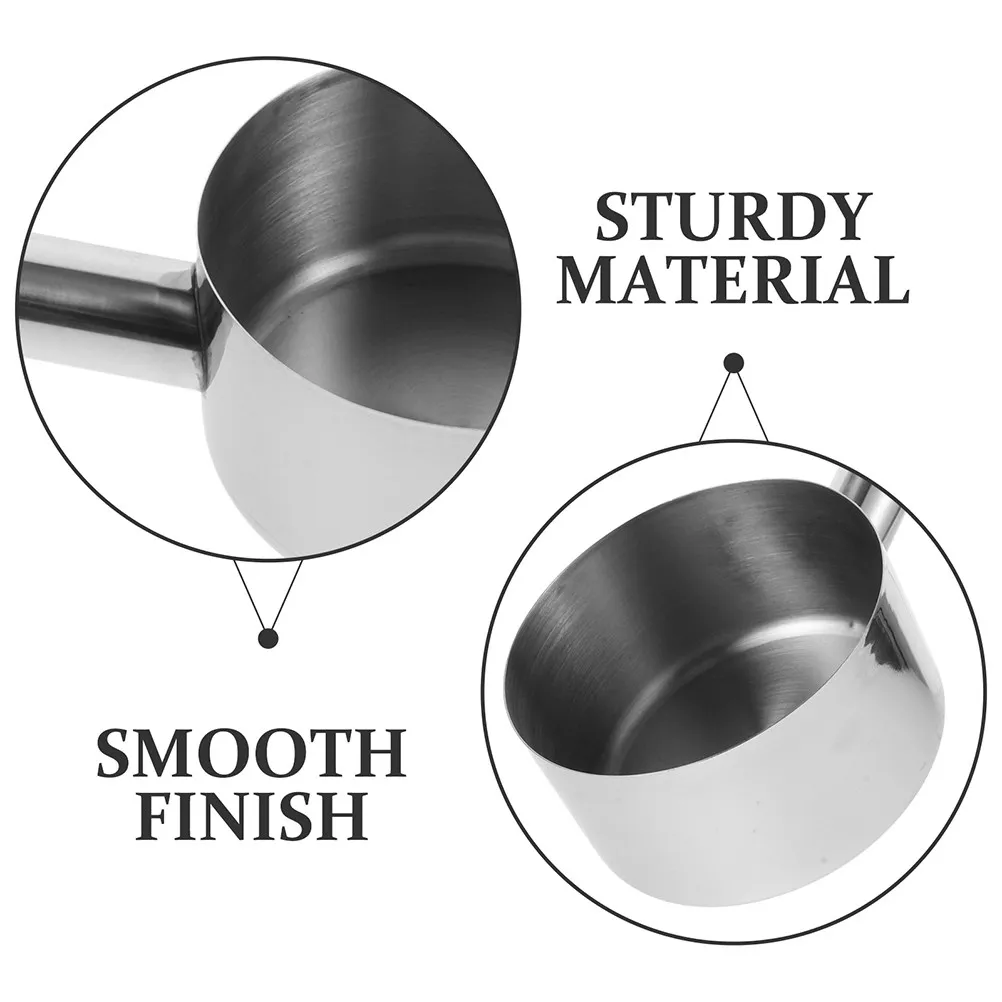 Thickened Stainless Steel Water Ladle Large Capacity Flat Bottom Design Easy Clean Multi Functional for Kitchen Bathroom Outdoor