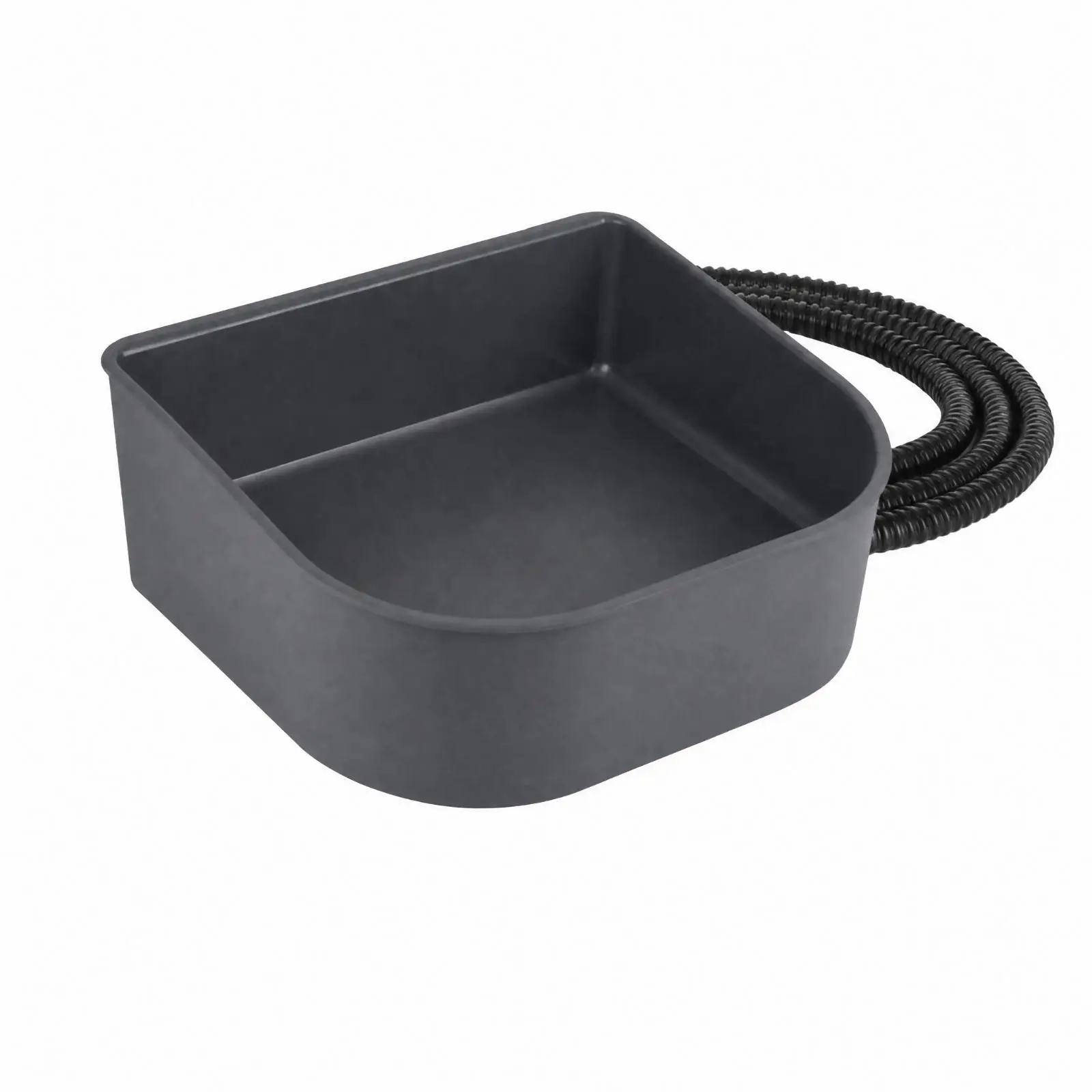 Gray Industrial Heated Pet Bowl Hanging Design No-freeze Water Feeder for Dog Cat Small Animal Cage Indoor Use