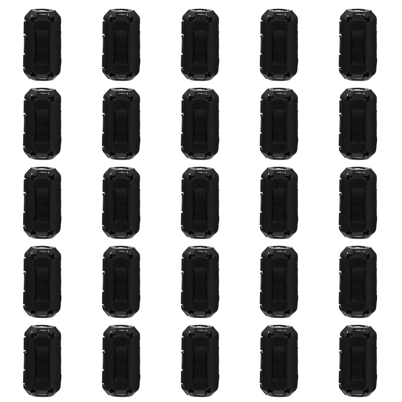 

20 Pcs Clip on Ferrite Ring High Frequency Filter Cable Plastic Removable