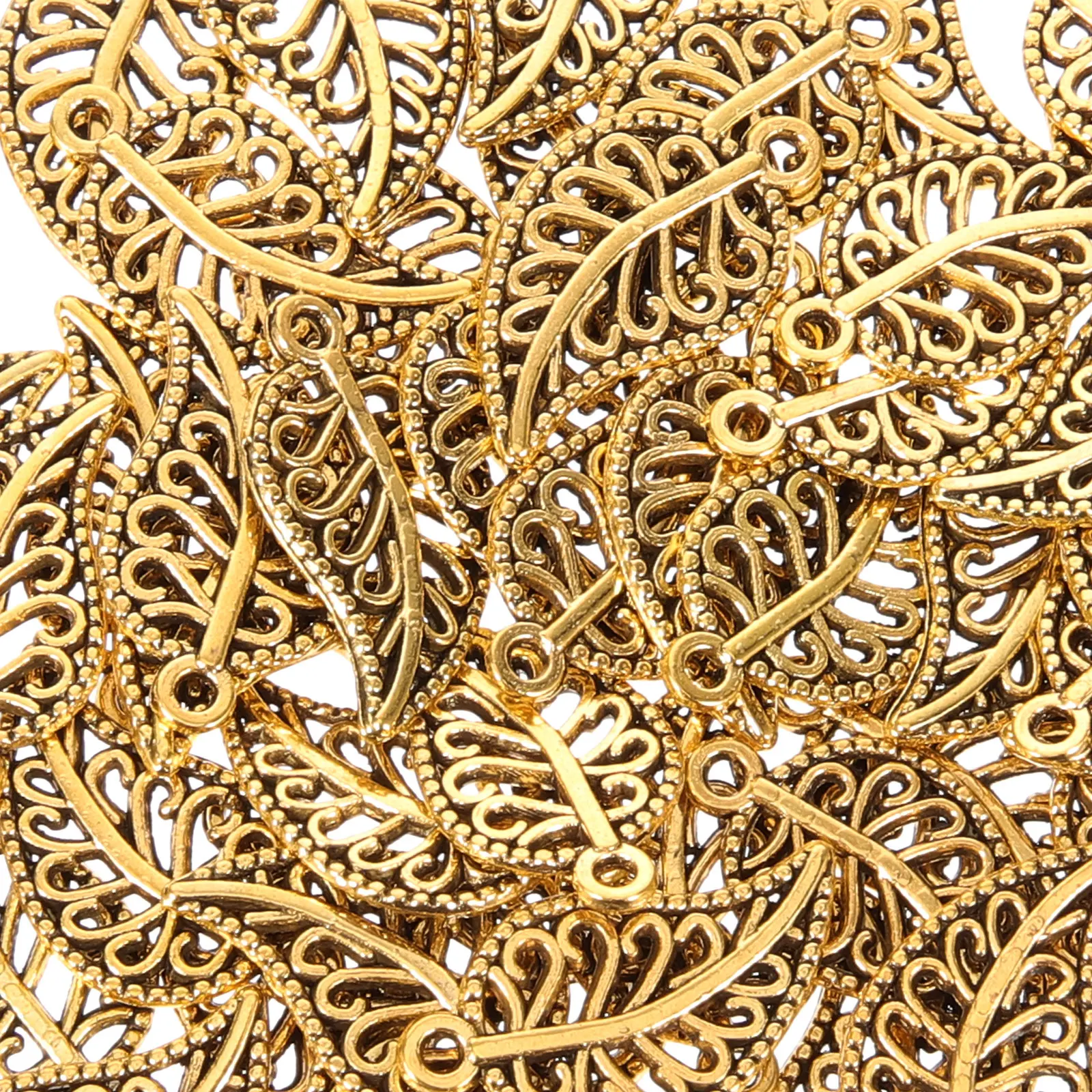 

300 шт. подвесок-листочков из сплава для украшений, полые листья-шармы для рукоделия, для серег, ожерелий, браслетов