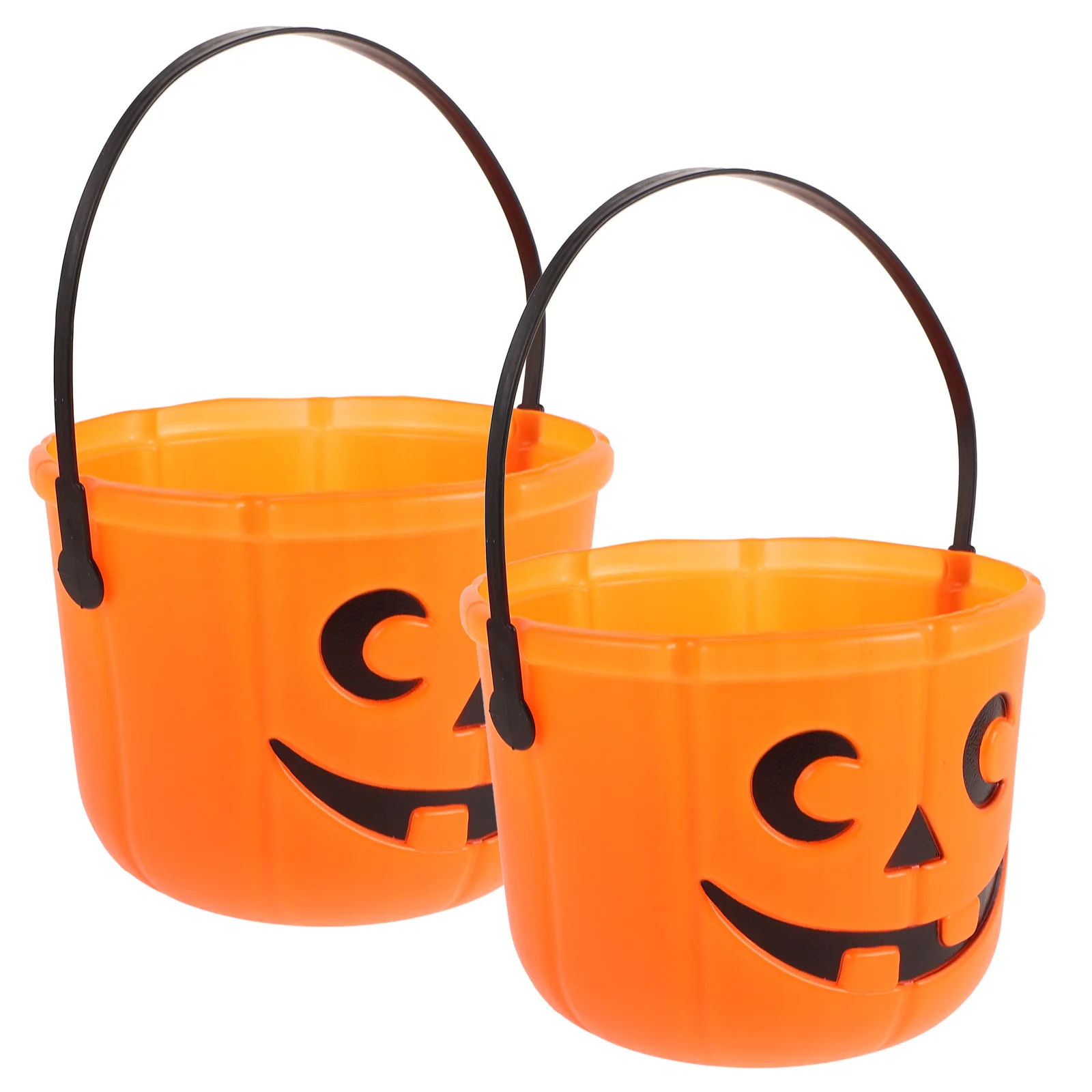 

2Pcs Pumpkin Lantern Plastic LED Halloween Decoration Bucket Child Yard Porch Garden Durable LowConsumption EcoFriendly