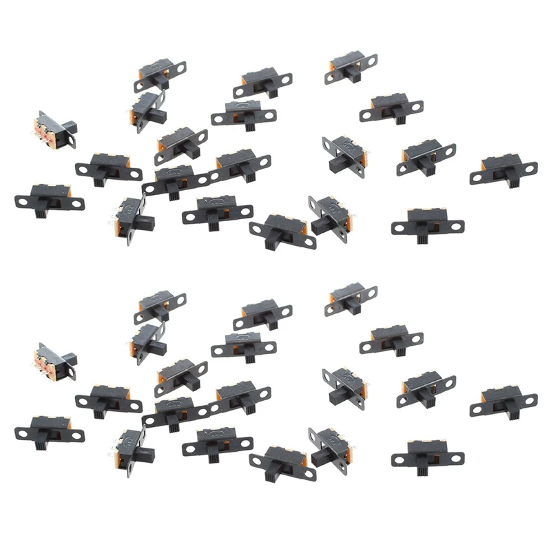 

40Pcs 5V 0.3 A Mini Size Black SPDT Slide Switch For Small DIY Power Electronic Projects