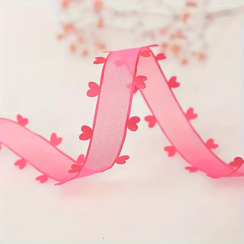 1 Rolle Samtquasten zum Valentinstag, geeignet für DIY, Blumensträuße und Geschenkverpackungen, perfekt für den Valentinstag. – Detail 3
