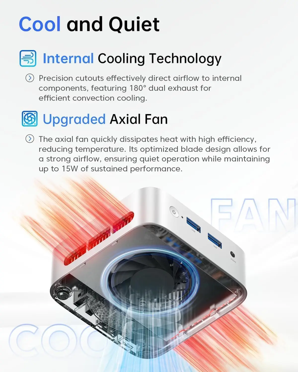 KAMRUI Mini PC 16GB DDR4 512GB M.2 SSD Intel 12th Alder N97 Windows 11 Pro 4K Display WiFi BT VESA per Home Office Mini Desktop