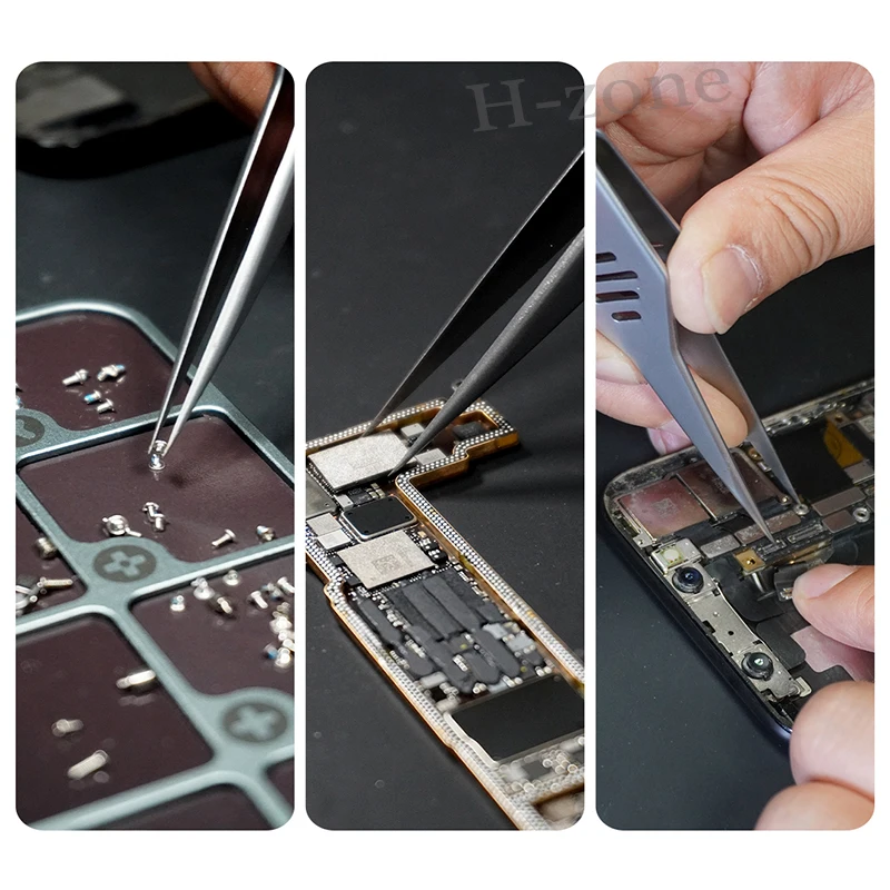 QZLAHZ MA-01 صلابة عالية الدقة الفولاذ المقاوم للصدأ ملاقط واسعة الدقة خط الطيران أدوات إصلاح الإلكترونية للهاتف