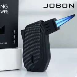 JOBON Double Blue Flame Inflatable Lighter, Locking Fire Function, Adjustable Flame Size, High , Compact and Portable,