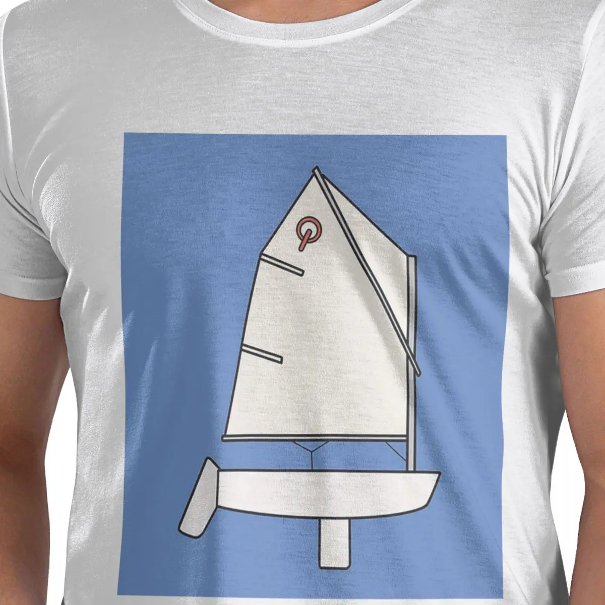 

Футболка Optimist Sailboat из 100% хлопка, мужские модные футболки, мужские футболки с круглым вырезом и коротким рукавом, S-6XL