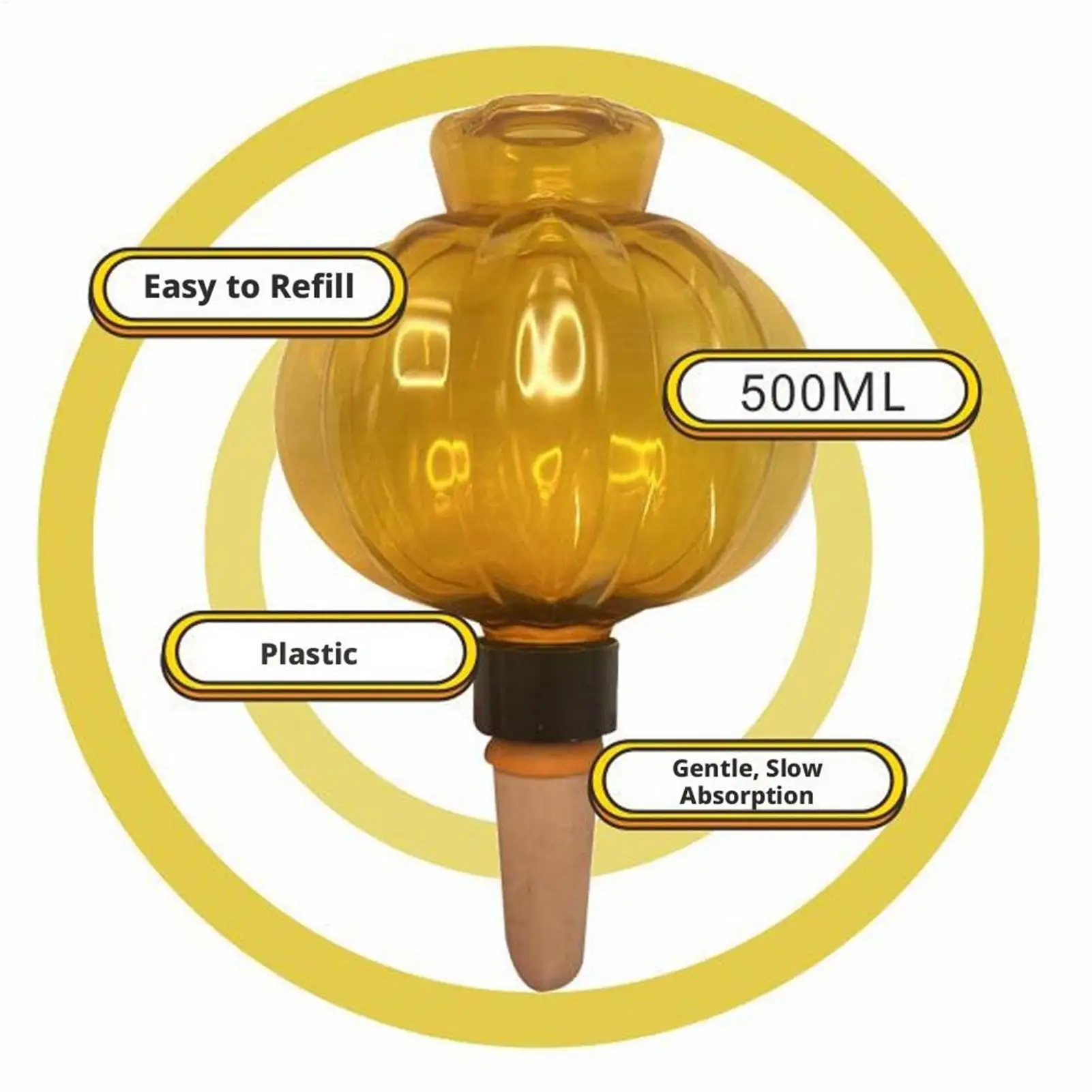 

Автоматические капельницы для растений Plant Water Globes 17 унций с крышкой, медленное поливание до 2 недель, для дома, сада, парка, садоводства, в горшках