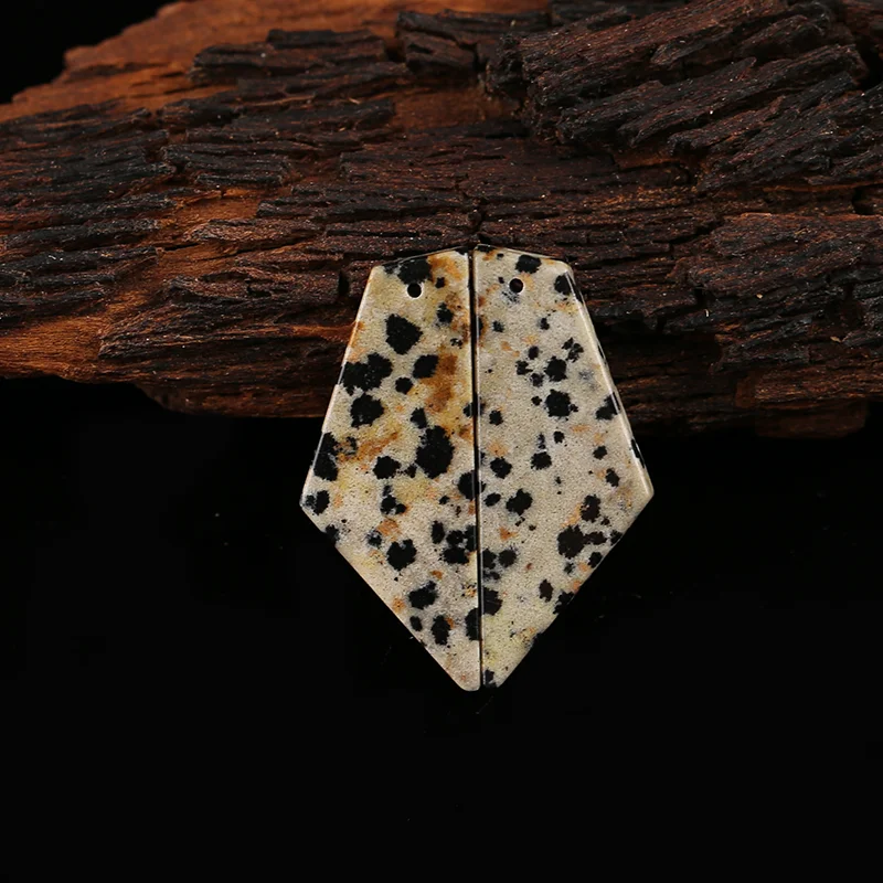 

B&F Spot Stone Earring Beads, Handmade Natural stones beads, Polished Stones for jewelry Making Supplies