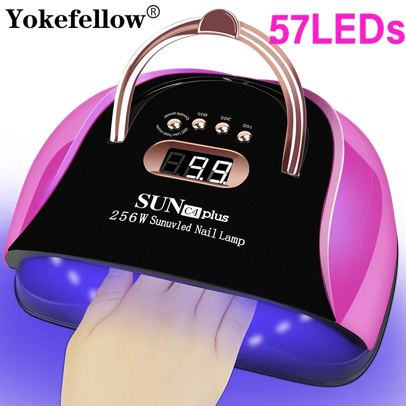 Lámpara LED UV para manicura, 57 LED, lámpara de secado de esmalte de Gel de curado rápido para secador de uñas, lámpara UV profesional para manicura