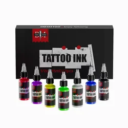 15ml 7colors Tattoo Ink Pigment with box Body Art Tattoo Kits Professional Beauty Paints Makeup Tattoo Supplies Semi-permanent