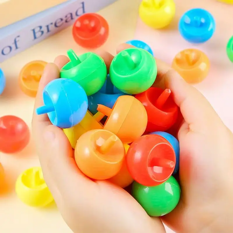 Plastic Spinning Flip Top Gyroscope Fidget Spinner ADHD Anxiety Stress Reliever Toys Kids Party Favors Stocking Stuffers Gifts