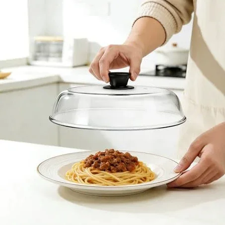 oven splash-proof cover borosilicate glass lid Household transparent high temperature steaming lid Anti-scalding visual lid