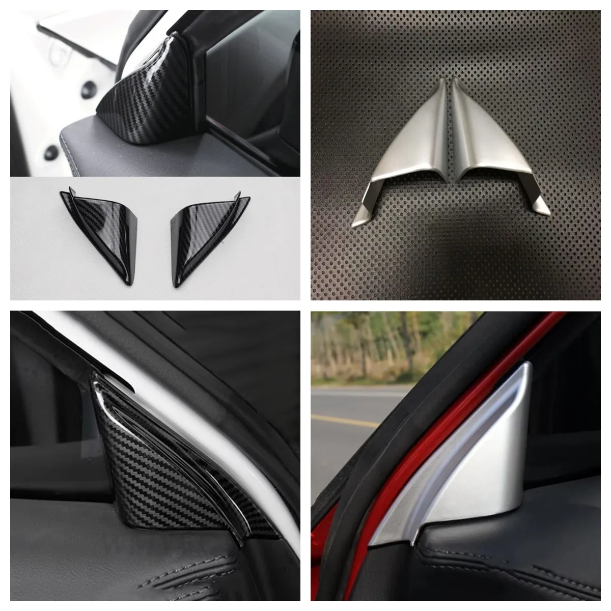 

For Mazda CX-5 CX5 KF 2017 2018 2019 2020 2021 2022 2023 2024 Front Door Inner Window Triangle Cover A Colum Trims Car Sticker