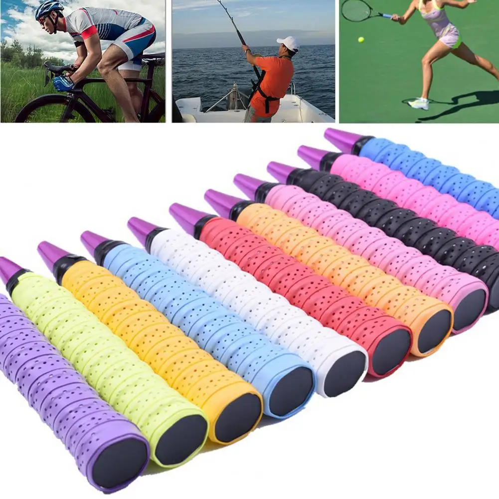 1 Roll 1.1m Rod Handle Grip Resilient Sweat-absorbent Non-slip Soft Badminton Grip Sweatband Fishing Rods Nonslip Band