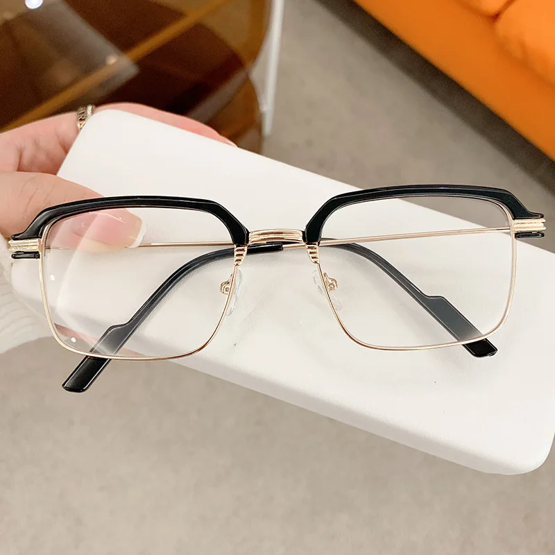 Square Reading Glasses Men Women Anti Blue Light Metal Frame Presbyopic Glasses Antifatigue Computer Eyewear +1.5 +2.0 +2.5 +3.0 image 3