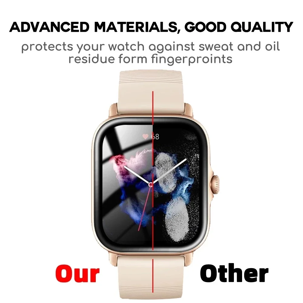 3D Protective Film for Huami Amazfit Bip 3 Bip 3 Pro Full Cover Soft Film Screen Protector Not Tempered Glass