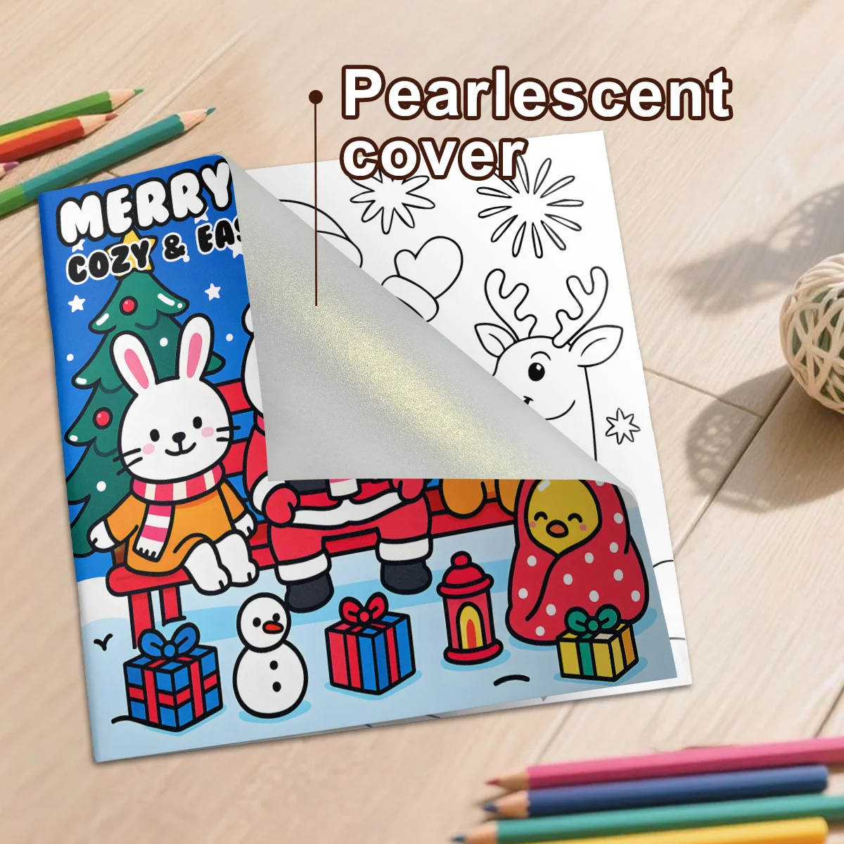 Merry Chrismas Coloring Book For Adultsute Drawing Book Perfect Gift for Party and Birthday (Randomly gifted stickers)