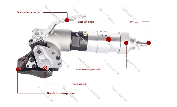 Split Type Pneumatic Steel Strapping Machine, Automatic Tightening Handheld Pneumatic Iron Strapping Machine