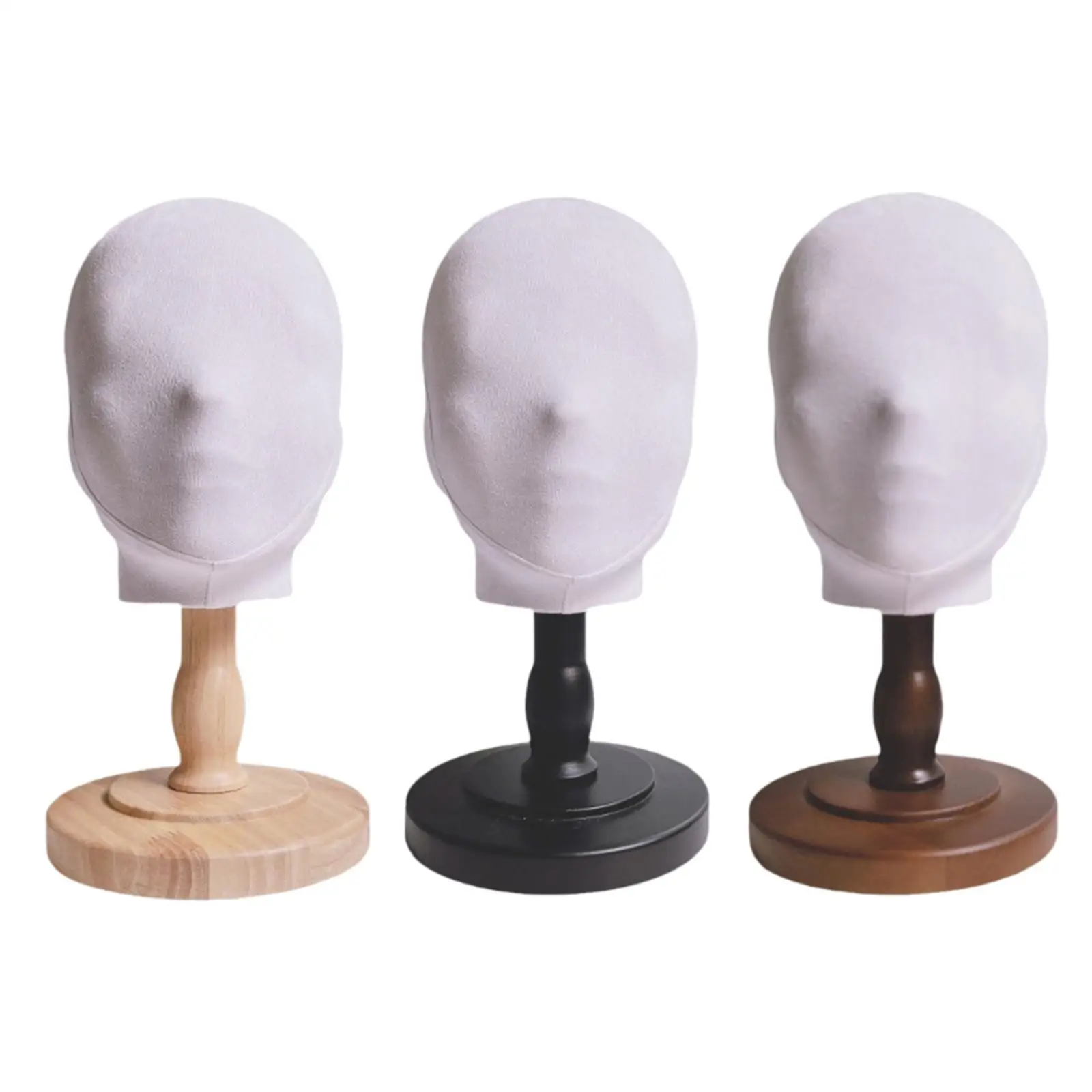 Wig Making Styling Head Mannequin Head Model with Base Portable Hats Stand Holder Wig Making Hat Display Stand for Eyeglasses