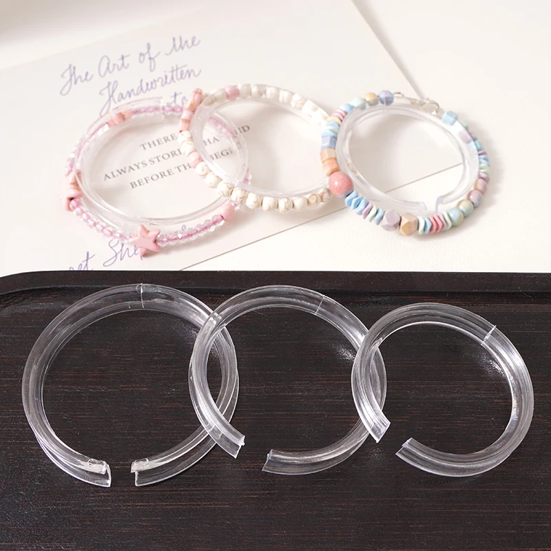 5.2/5.7/6.2CM 3/5/25pcs/bag Acrylic Bracelet Display Clear Transparent Stand Round Bracelet Rack Stand Display Women