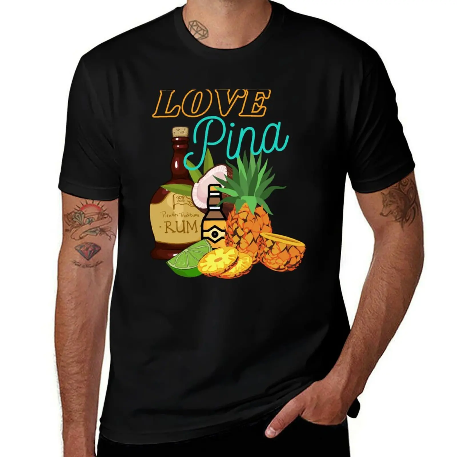 Love Pina Coladas T-Shirt t shirts for man pack white T-Shirt
