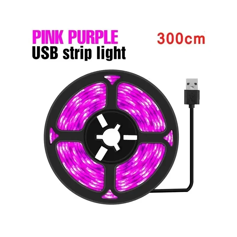 1-3M 2835 USB Plant Light Grow Strip  LED Full Spectrum Waterproof LED Chip For Greenhouse Flower Seedling Grow Tent Hydroponic