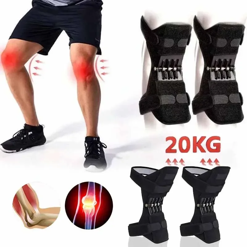 2pcs Knee Protection Booster Power Support Knee Pads Powerful Rebound Spring Force Sports Reduces Soreness Cold Leg Protection