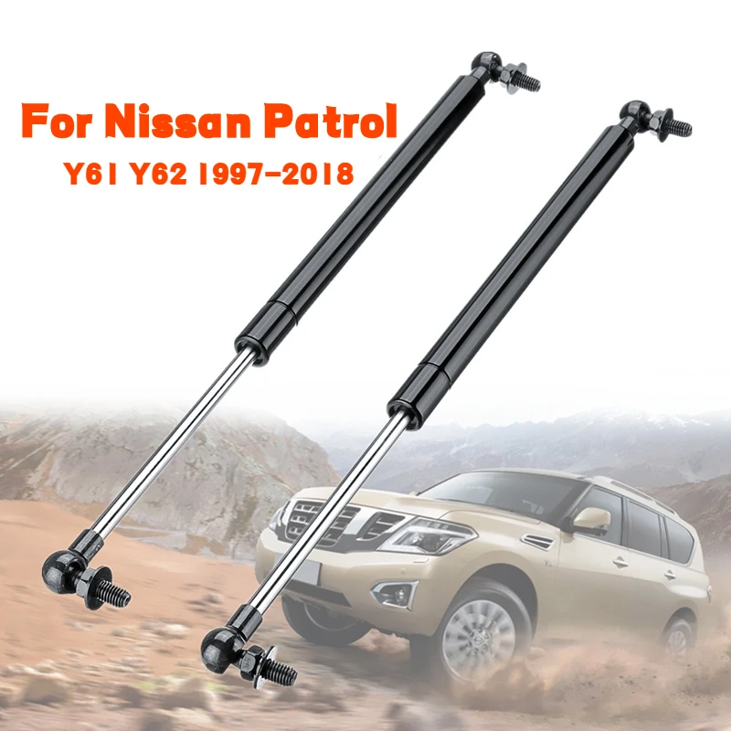 2pcs Front Hood Bonnet For Nissan Patrol Y61 GU GR Ute Wagon Damper Pair 1997 - 2013 Rod Shock 2010 2012 Lift Support Gas Strut
