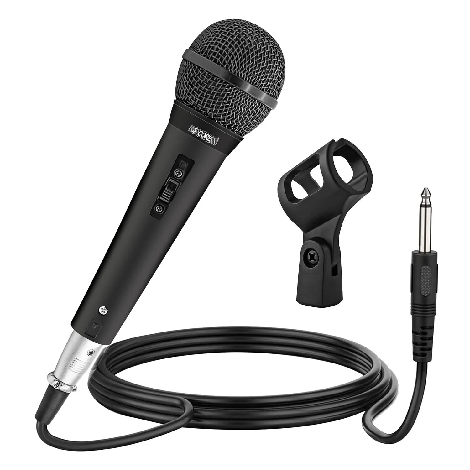 

5 Core XLR Microphone Dynamic Mic Karaoke Singing Studio Mics Handheld Microfono PM 1O1 BLK