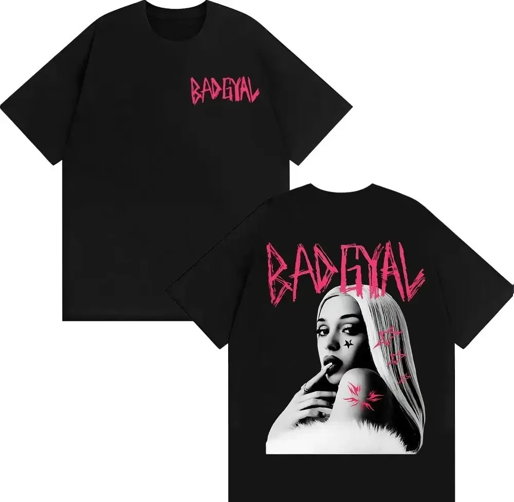 

2026 Singer Bad Gyal Album Graphic Print T-shirt Men Women Clothing Fashion Hip Hop Retro T Shirts Cotton Tees Streetwear