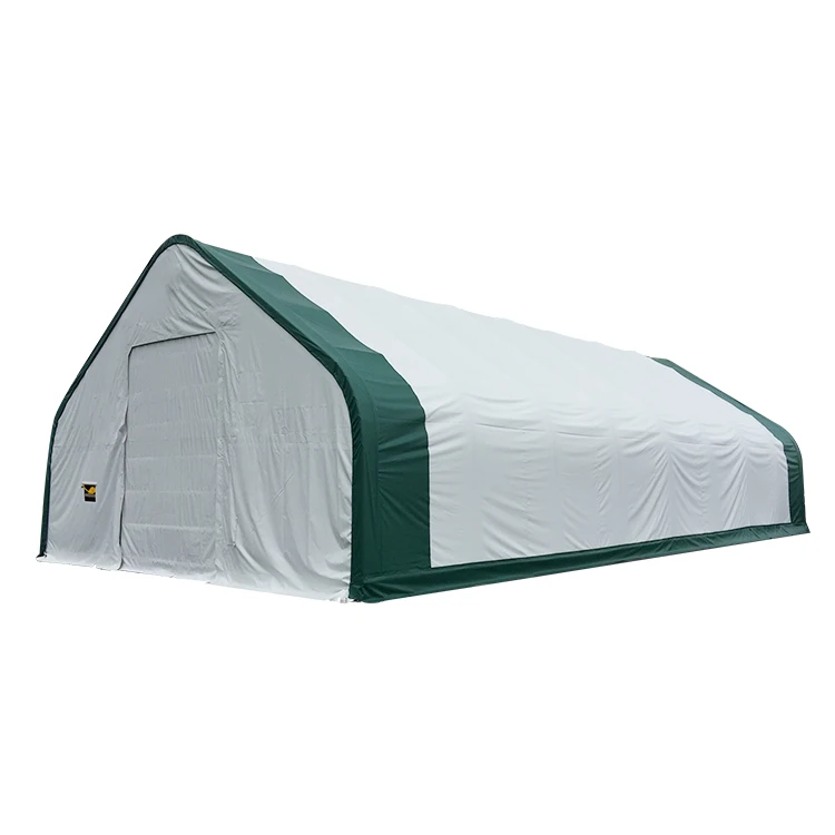High Quality 324016P PVC Coated Steel Frame Fabric Cover Storage Shed Shelter for Outdoor Temporary Office Use