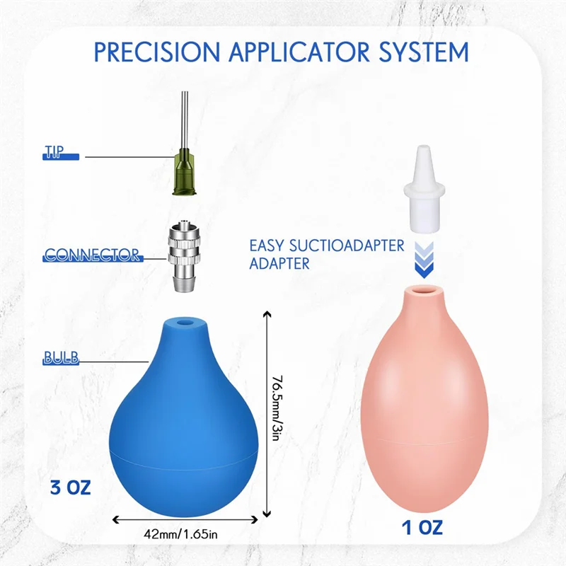 AB47- Precision Applicator For Clay Tool Sets, 4-Piece Slide-Rail  Glaze Squeeze Bottle