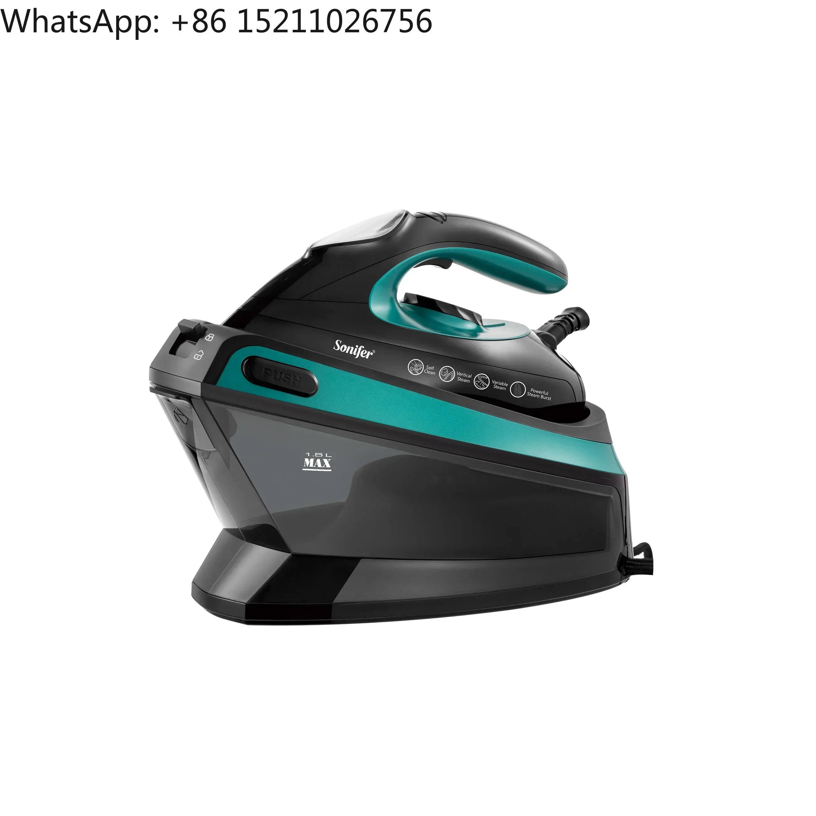 SF-9112 Powerful 2400W 1.5 Liter Large Water Tank Laundry  Wireless Ceramic Steam Iron Cordless Garment Electric Iron