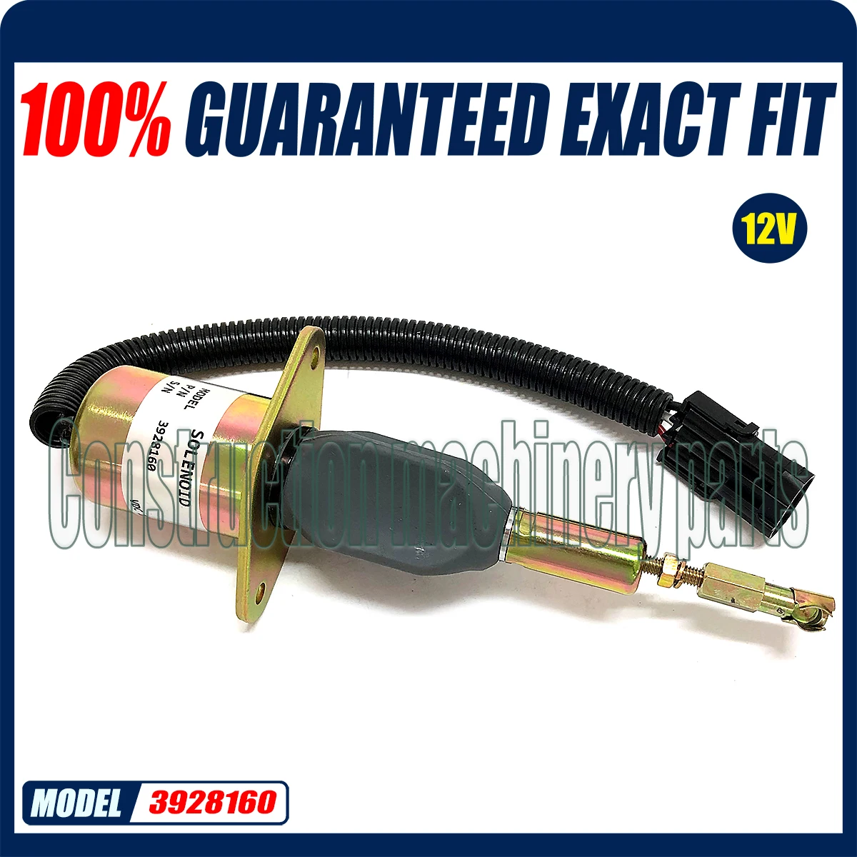 12V Stop Solenoid 3928160 SA-4293-12 for Cummins 6CTA 8.3L 3930233 SA-4335-12