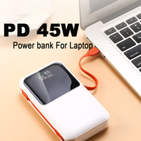 45W Power Bank 20000mAh PD Quick Charing 20000mAh PowerBank Type C External Battery Charger For Phone Laptop Tablet Poverbank