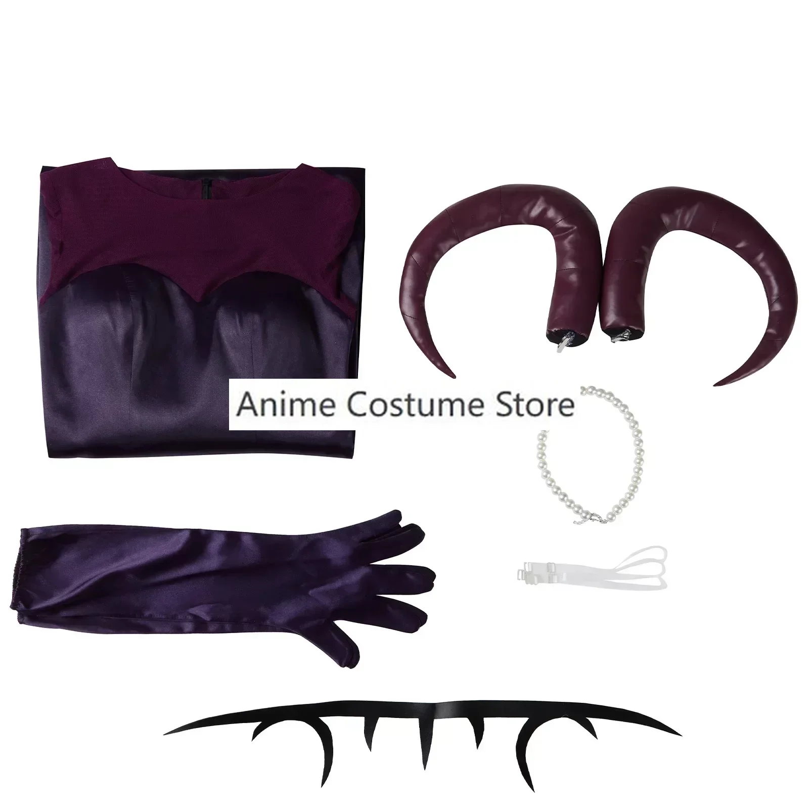 Lilith Cosplay Evening Dress Anime Hazbin Demon Horns Decor Props Hotel First Women Cosplay Fancy Sexy Costume Halloween Party