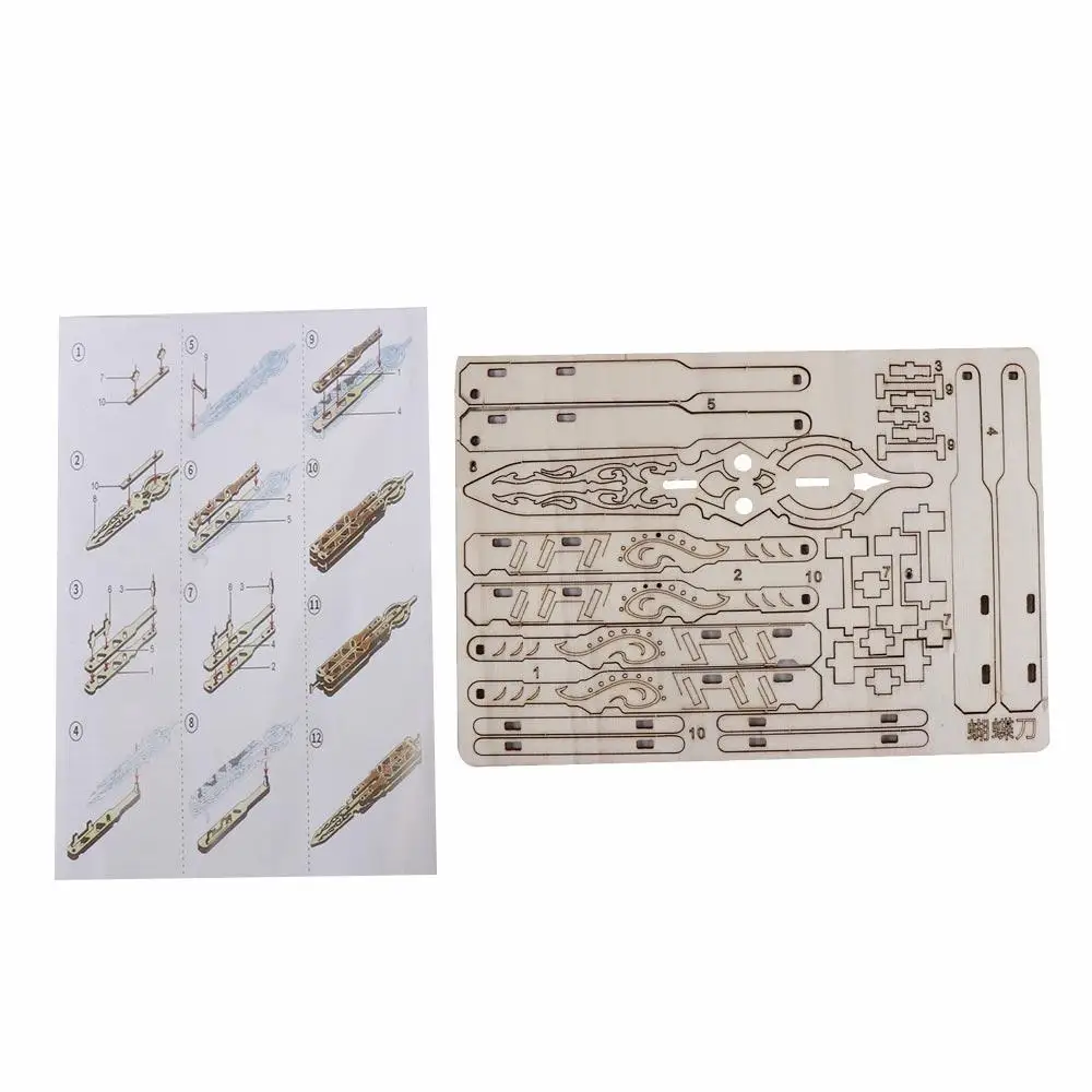 

Wooden 3D Wooden Assembled Butterfly Model Folding Handmade DIY Folding Wood Puzzle Stereo Model Hand-assembled
