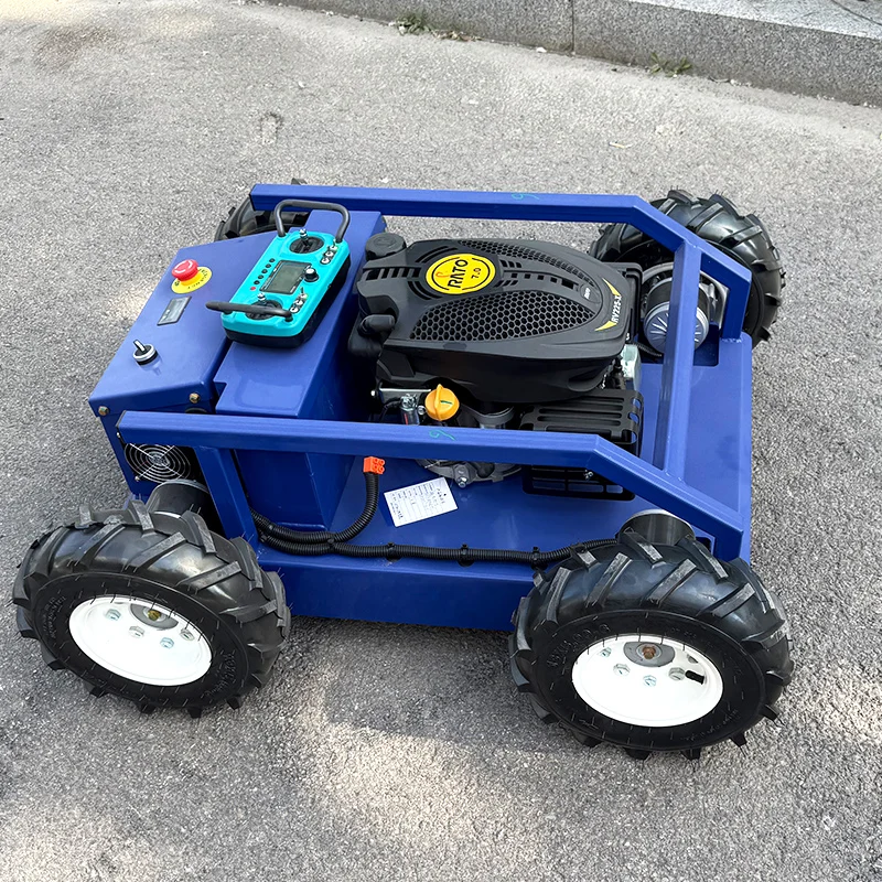 Customized 4wd Remote Control Wheel  Self  Turn Lawn Mower For Garden Farm Orchard Using