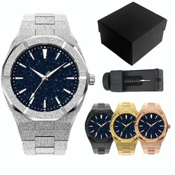 Reloj de cuarzo esmerilado minimalista para hombre, cronógrafo de marca de lujo, estilo PR, estrella brillante, esfera antipolvo