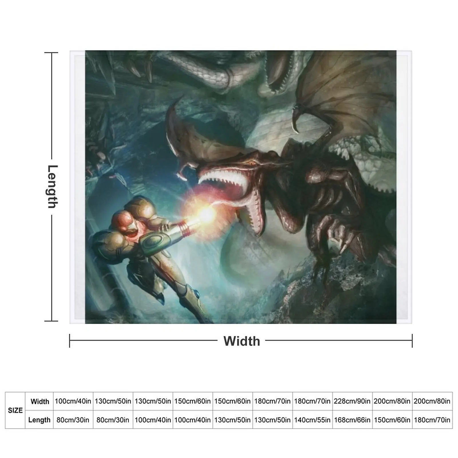 Samus Aran VS. Ridley - The Final Encounter Throw Blanket Travel Decorative Throw Thins Personalized Gift Blankets