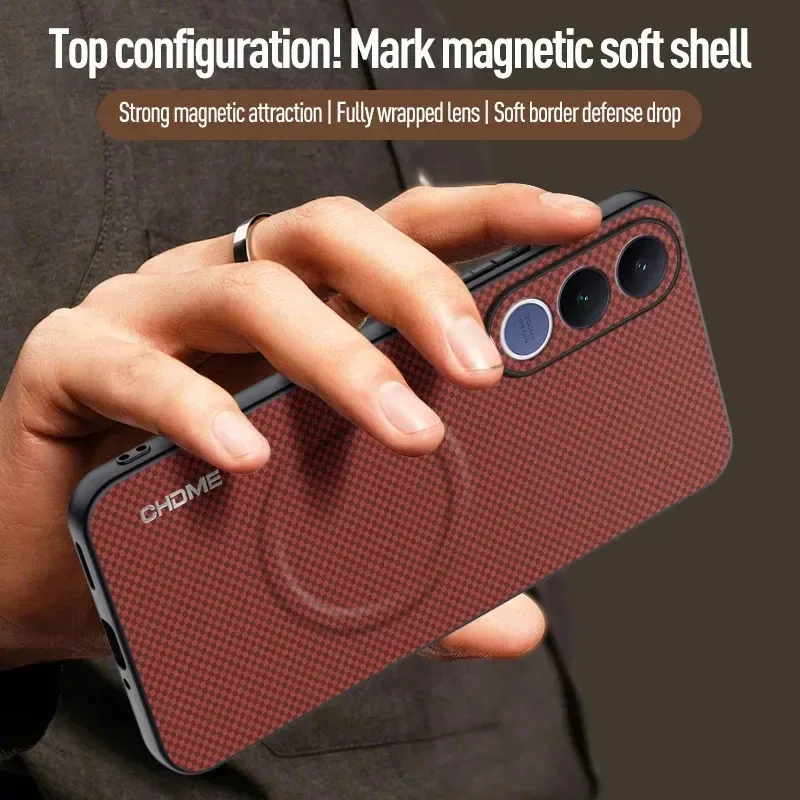 Funda Skinlee para VIVO V70 Elite, funda de silicona con textura marcada y carcasa suave para VIVO V70 FE