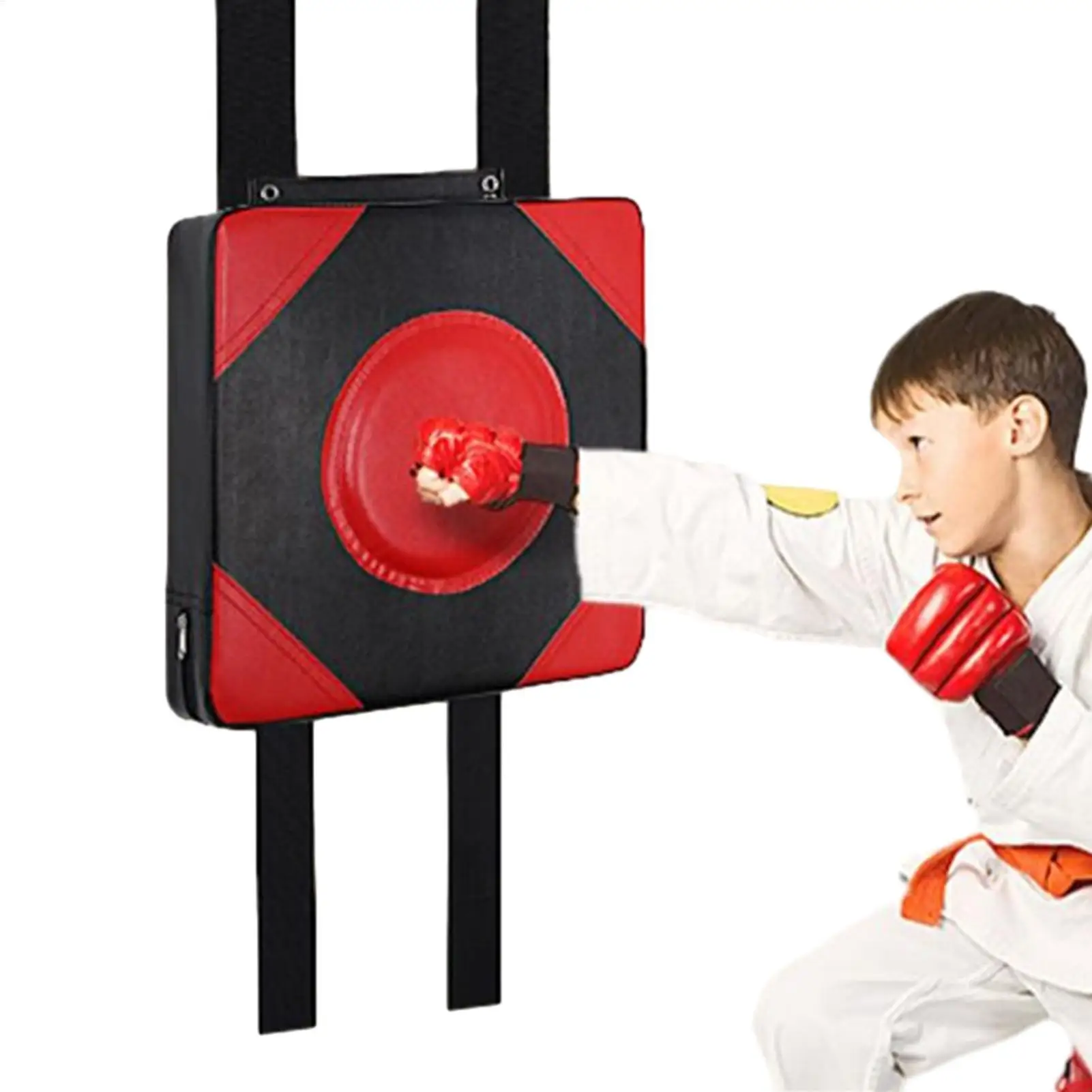 Boxsack aus PU-Leder, verstellbare Höhe, Wandmontage, Boxtrainings-Punching-Pad, Wandsandsack für Fitness und Taekwondo