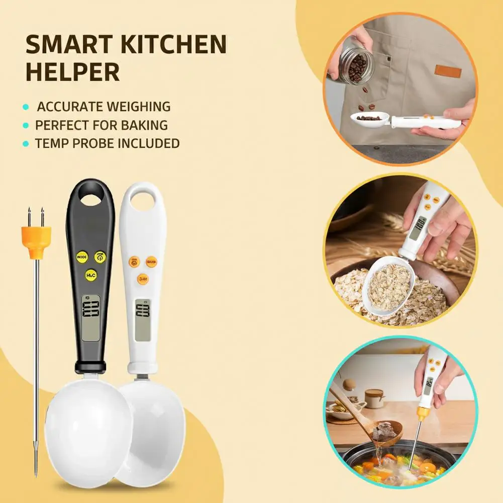 Digital Kitchen Scale Spoon High Precision Measuring Tool with LCD Display for Baking Coffee Flour Seasoning Liquid Ingredients - view 4