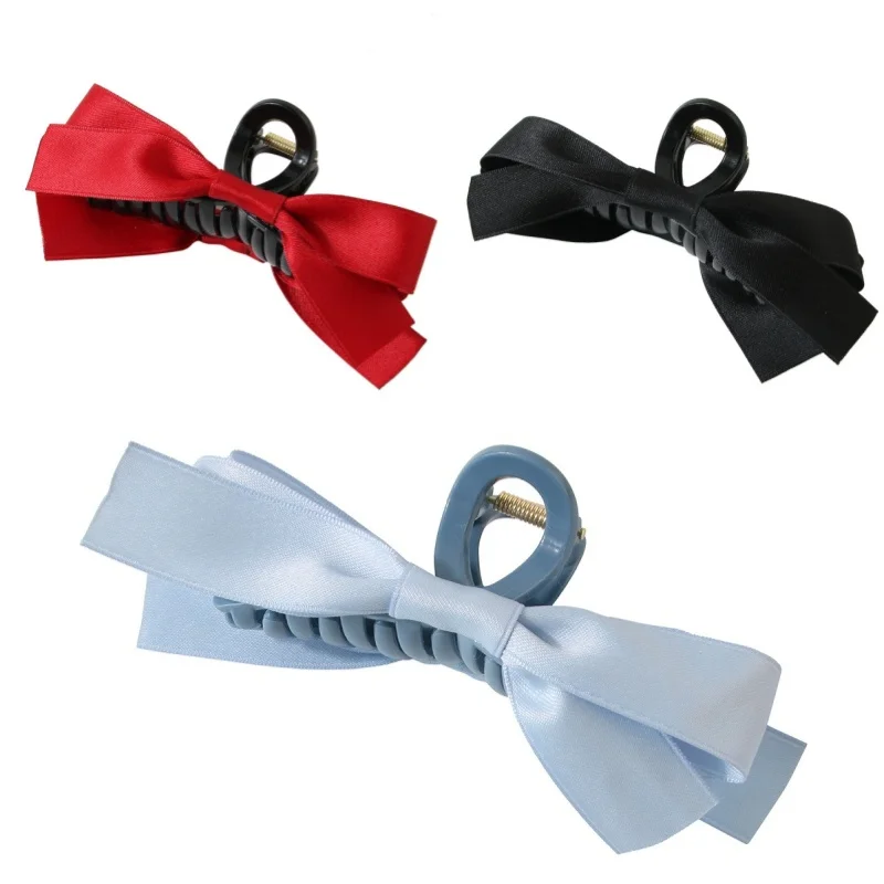 

Double-Sided Bow Claw Clips,Non-Slip Bow Hair Clips White Hair Bows for Thick Or Loose Hair,Hair Accessories for Women