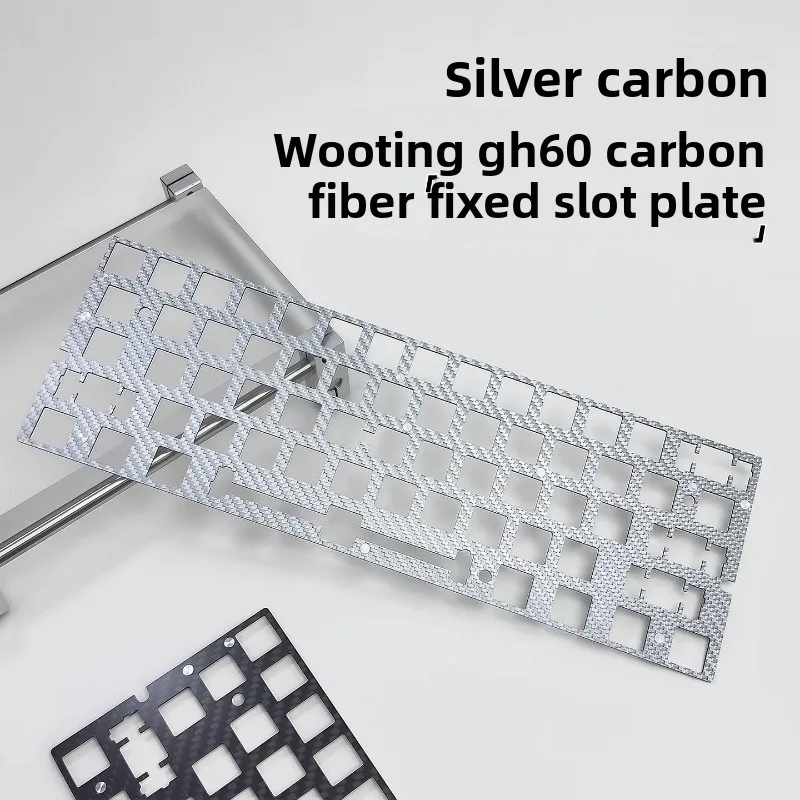 For Wooting60He/60V2 Keyboard Sound Package Customized Inoue Poron Carbon Fiber Aluminum Positioning Plate Keyboard Accessories