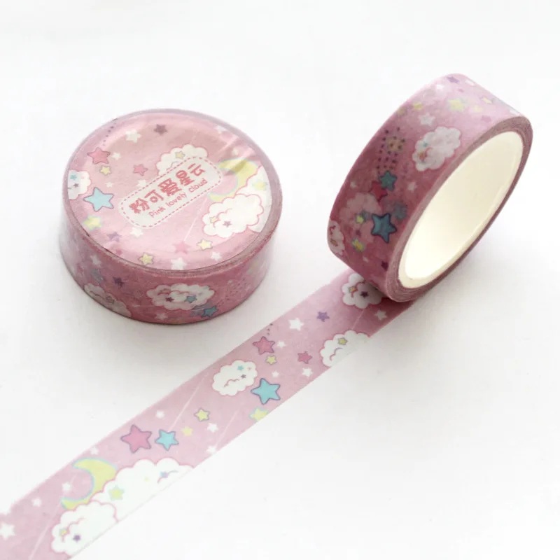 1Pcs Cartoon washi tape Kawaii Decoration Masking Tape Creative Scrapbooking Stationary journaling supplies school supply