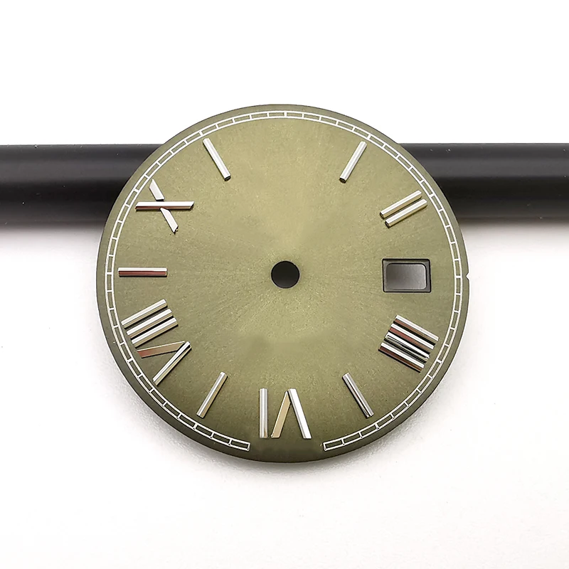 Good Quality Olive Green Watch Dial For 36mm Datejust Fit To 3235 Movement, Watch Aftermarket Replacement Parts